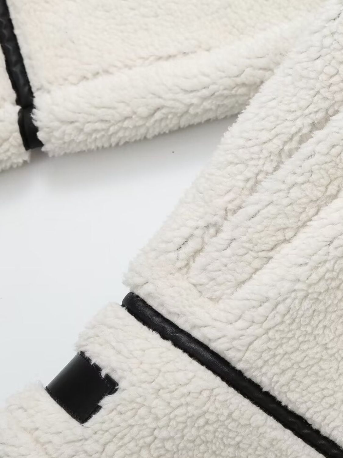 Zip Up Long Sleeve Sherpa Jacket-XS-L