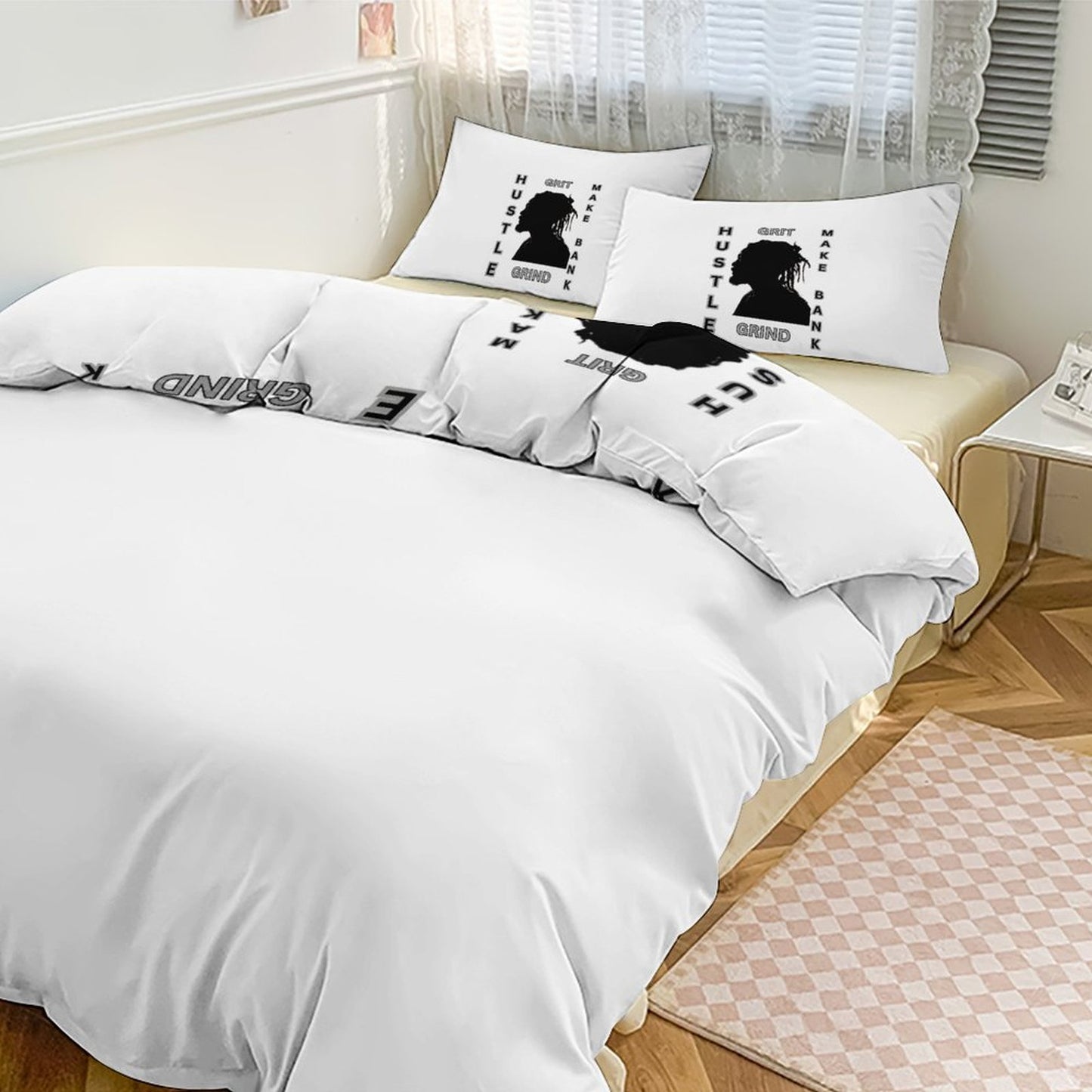 3-Piece Bedding Set-102"x90"/ 259x229cm (Dual-sided Printing)