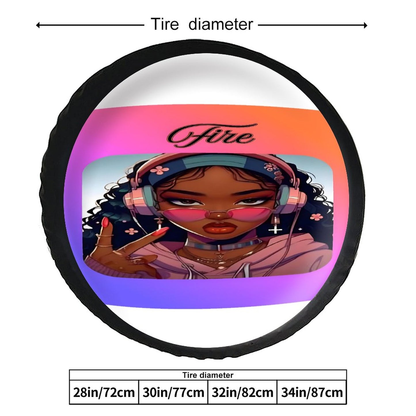 Leather Tire Cover(One-sided Printing)