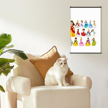 Canvas Hanging Poster with Scrolls-16"x24"/ 40x60cm