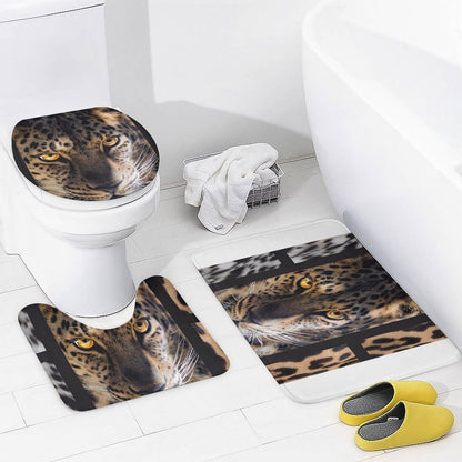 Shower Curtain Set with 3 Rugs
