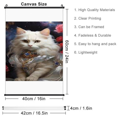 Canvas Hanging Poster with Scrolls-16"x24"/ 40x60cm