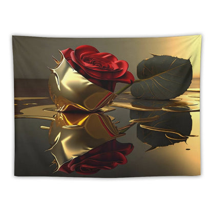 ROSE IN GOLD Horizontal Tapestry--30x40 in/ 40x60 in