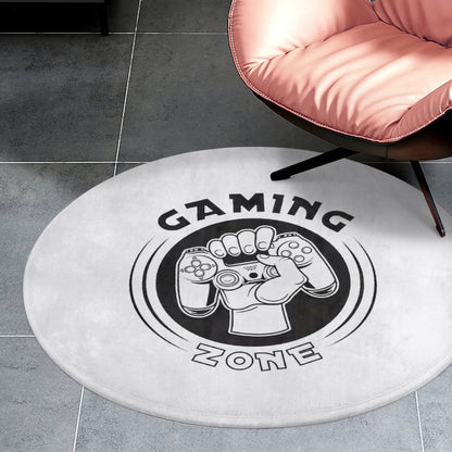 Round Coral Velvet Warm Floor Mat