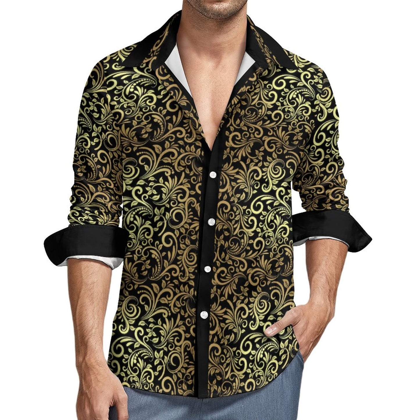 Men's Long Sleeve Shirt with Pocket LS (All-Over Printing)