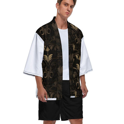 Drop Shoulder Male Kimono Cardigan ZS904 (All-Over Printing)