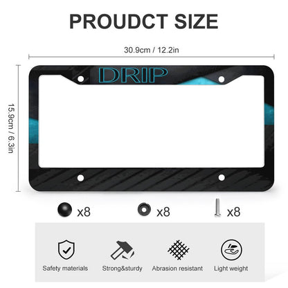 License Plate Frames with 4 Round Holes (1 Pair)