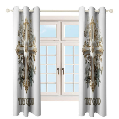 Grommet Curtain-52"x72"/ 132x183cm-TRY GOD
