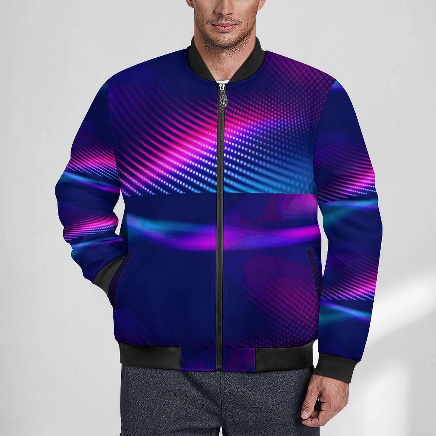 MULTICOLOR Zipper Bomber Jacket