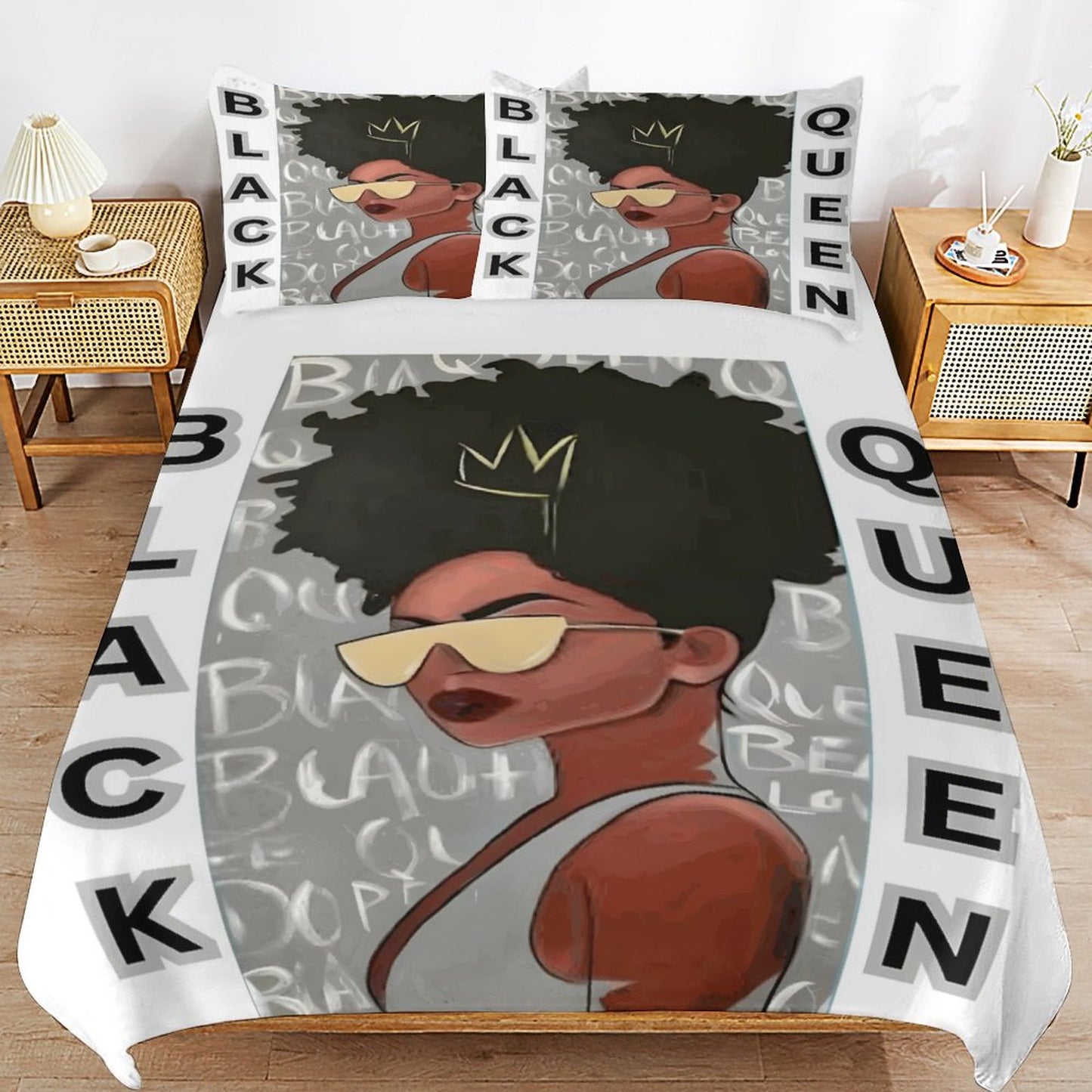 3-Piece Bedding Set-90"x90"/ 229x229cm (Dual-sided Printing)