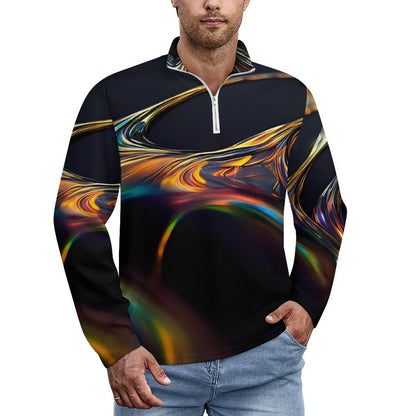 300gsm Men's Polo Sweatshirt LM111 (All-Over Printing)