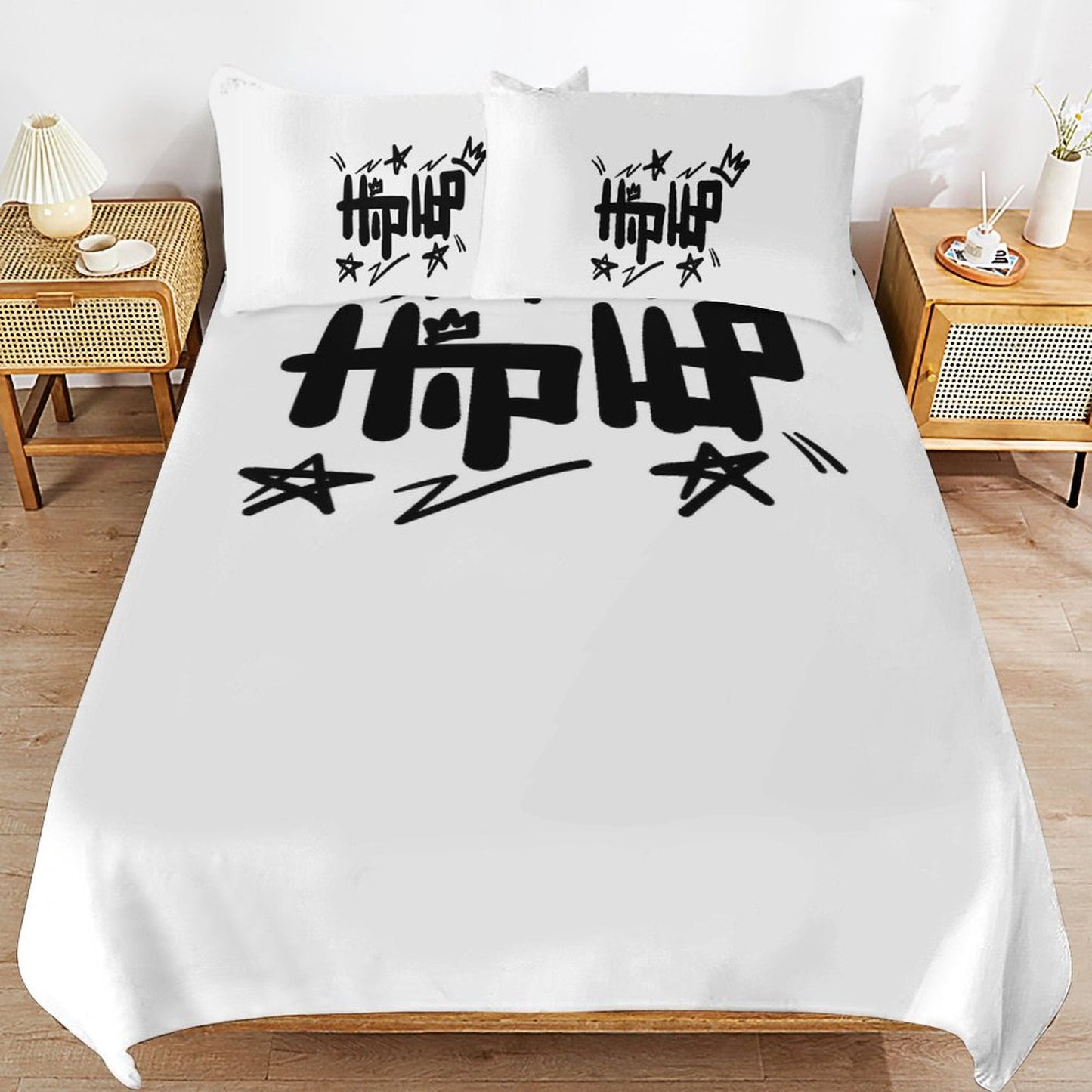 3-Piece Bedding Set-86"×70"/ 218×177cm (Dual-sidede Printing)