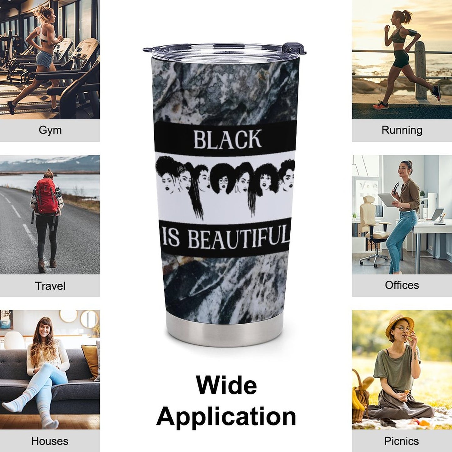 Car Travel Coffee Mug with Lid (All-Over Printing)