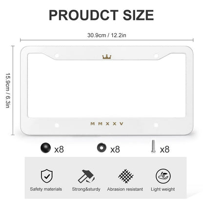 License Plate Frames with 4 Round Holes (1 Pair)