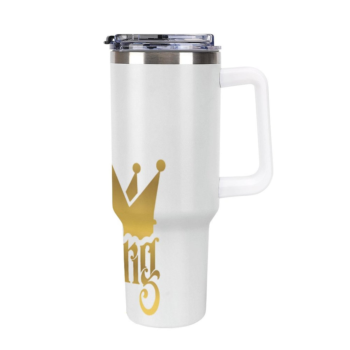 40oz Insulated Tumbler with Handle and Straw