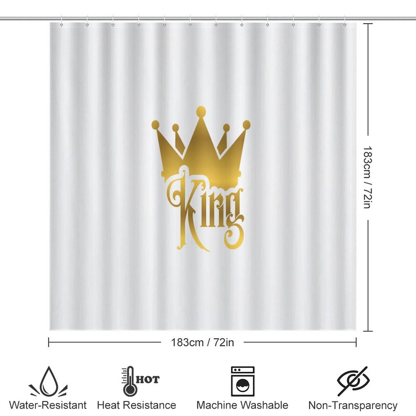 Shower Curtain Set with 3 Rugs