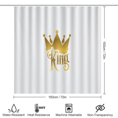 Shower Curtain Set with 3 Rugs