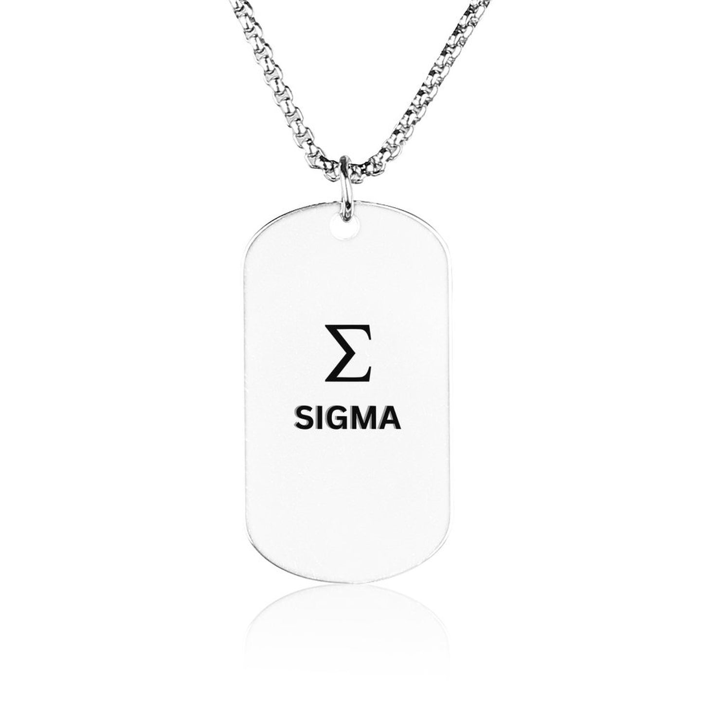 Memorial Necklace with Titanium Steel Square Pendant