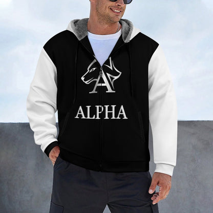 230gsm Full Zip up Hoodie with Plush Lining WZIP (All-Over Printing)