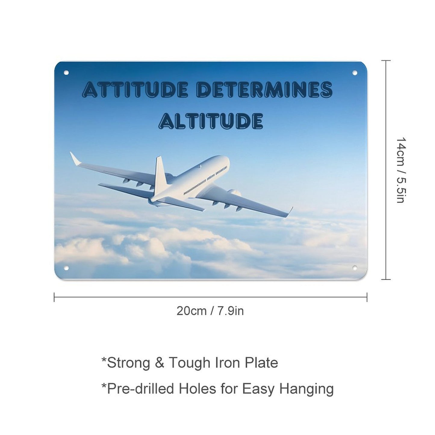 Horizontal Personalized Metal Wall Art Tin Sign-5.5"x7.9"/14x20cm
