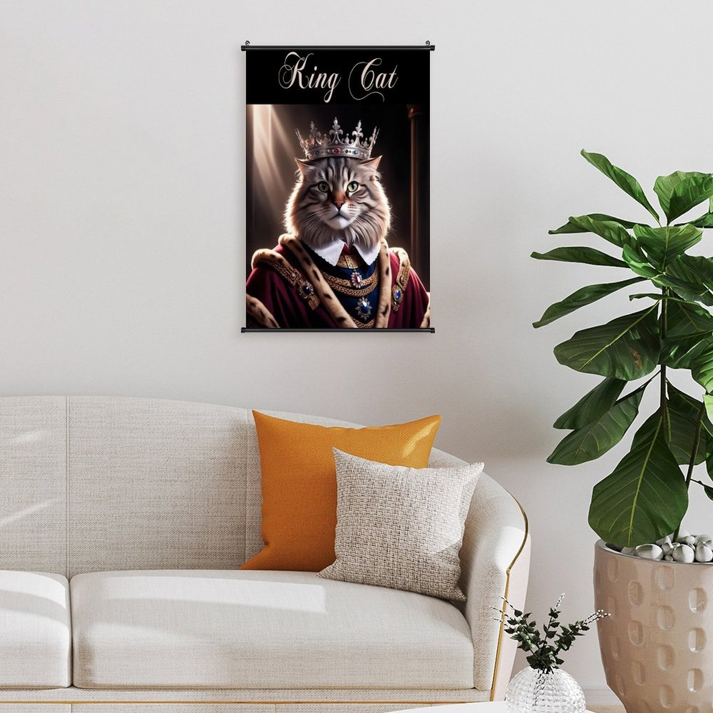 Canvas Hanging Poster with Scrolls-16"x24"/ 40x60cm