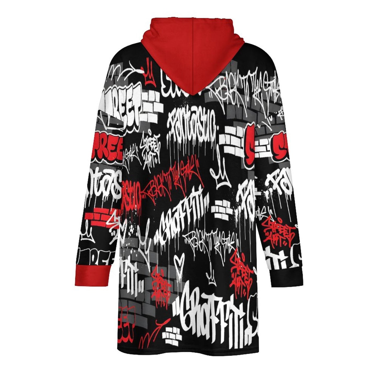 B/R/W GRAFFITI  Blanket Oversized Sweater