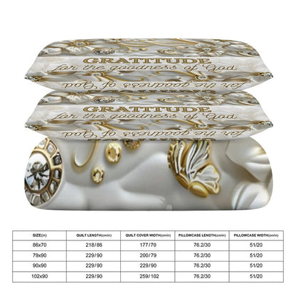 3-Piece Bedding Set-90"x90"/ 229x229cm (Dual-sided Printing)