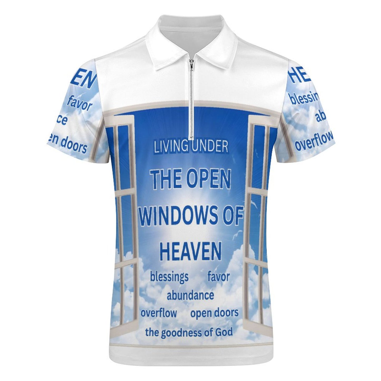 Men's Short Sleeve POLO Shirt with Zipper(All-Over Printing)