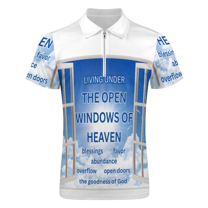 Men's Short Sleeve POLO Shirt with Zipper(All-Over Printing)