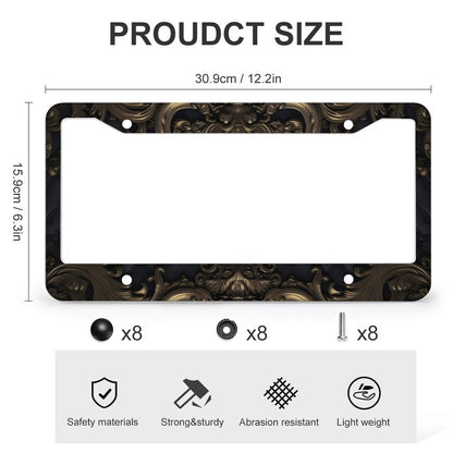 License Plate Frames with 4 Round Holes (1 Pair)