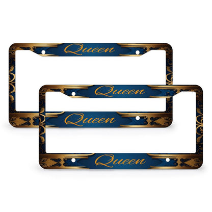 License Plate Frames with 4 Round Holes (1 Pair)