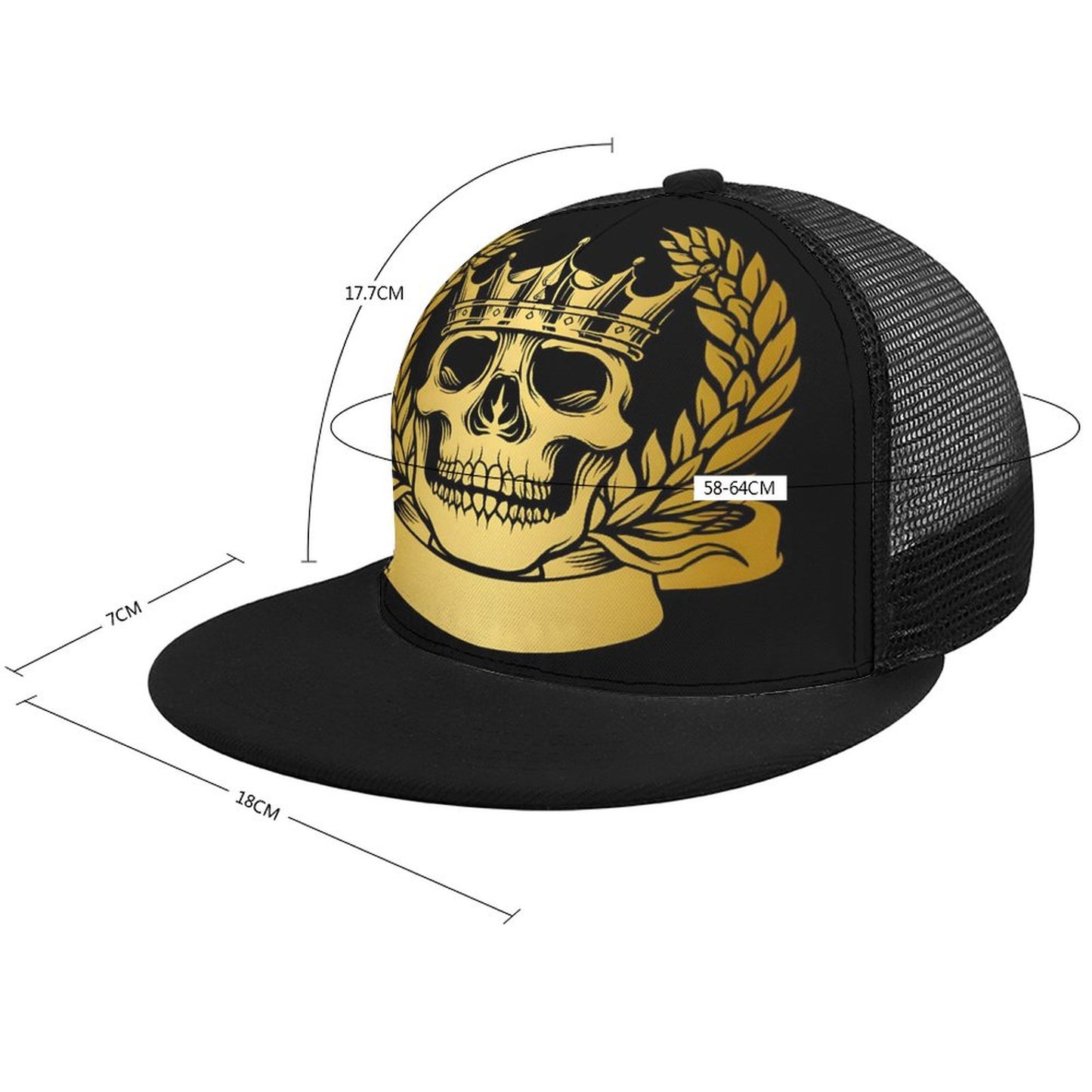 Flat Brim Trucker Hat with Fashion Frontier
