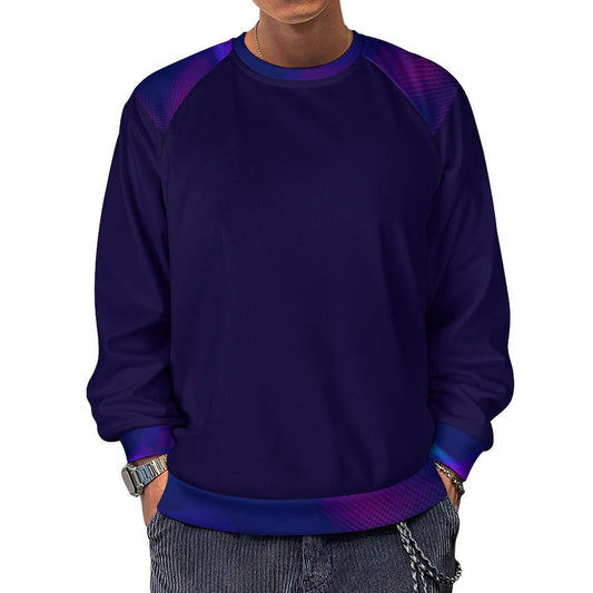 MULTICOLOR Men's Crewneck Raglan Sweatshirt-SMALL-5XL
