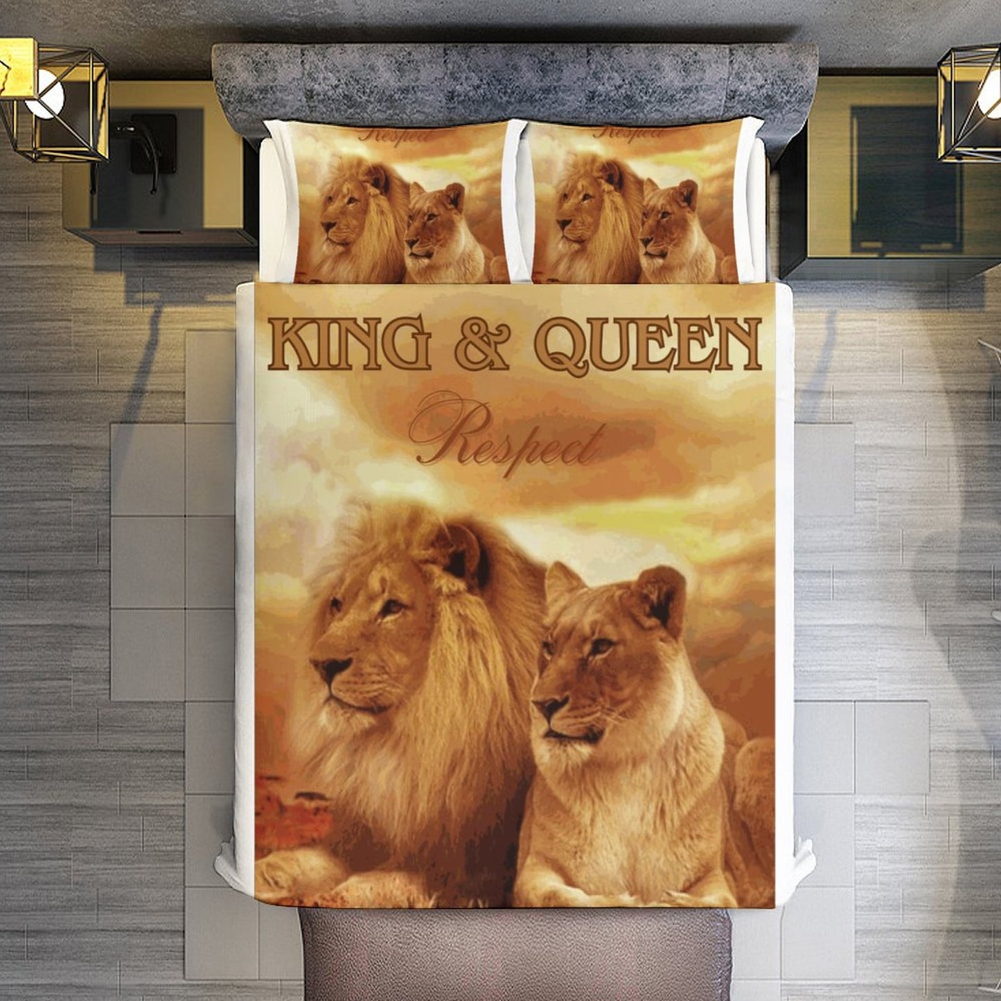 3-Piece Bedding Set-86"×70"/ 218×177cm (Dual-sidede Printing)