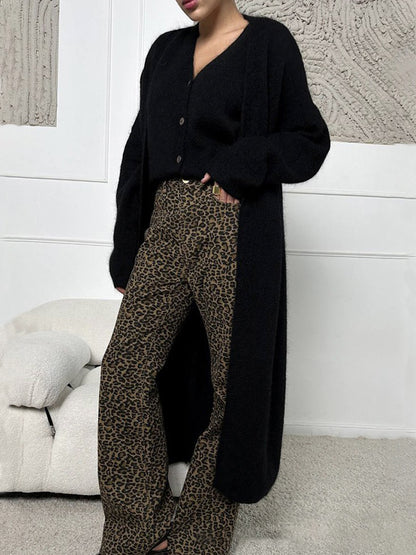 Fuzzy Open Front Solid Color Cardigan (white/tan/grey/pink/black) ONE SIZE