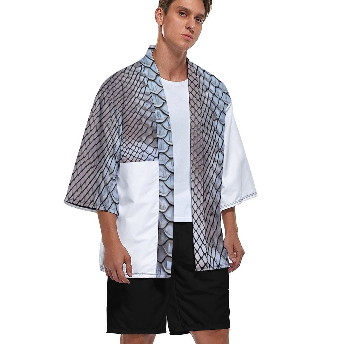 Drop Shoulder Male Kimono Cardigan ZS904 (All-Over Printing)