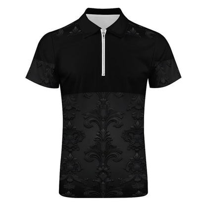 Men's Short Sleeve POLO Shirt with Zipper B470 (All-Over Printing)
