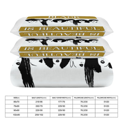 3-Piece Bedding Set-86"×70"/ 218×177cm (Dual-sidede Printing)