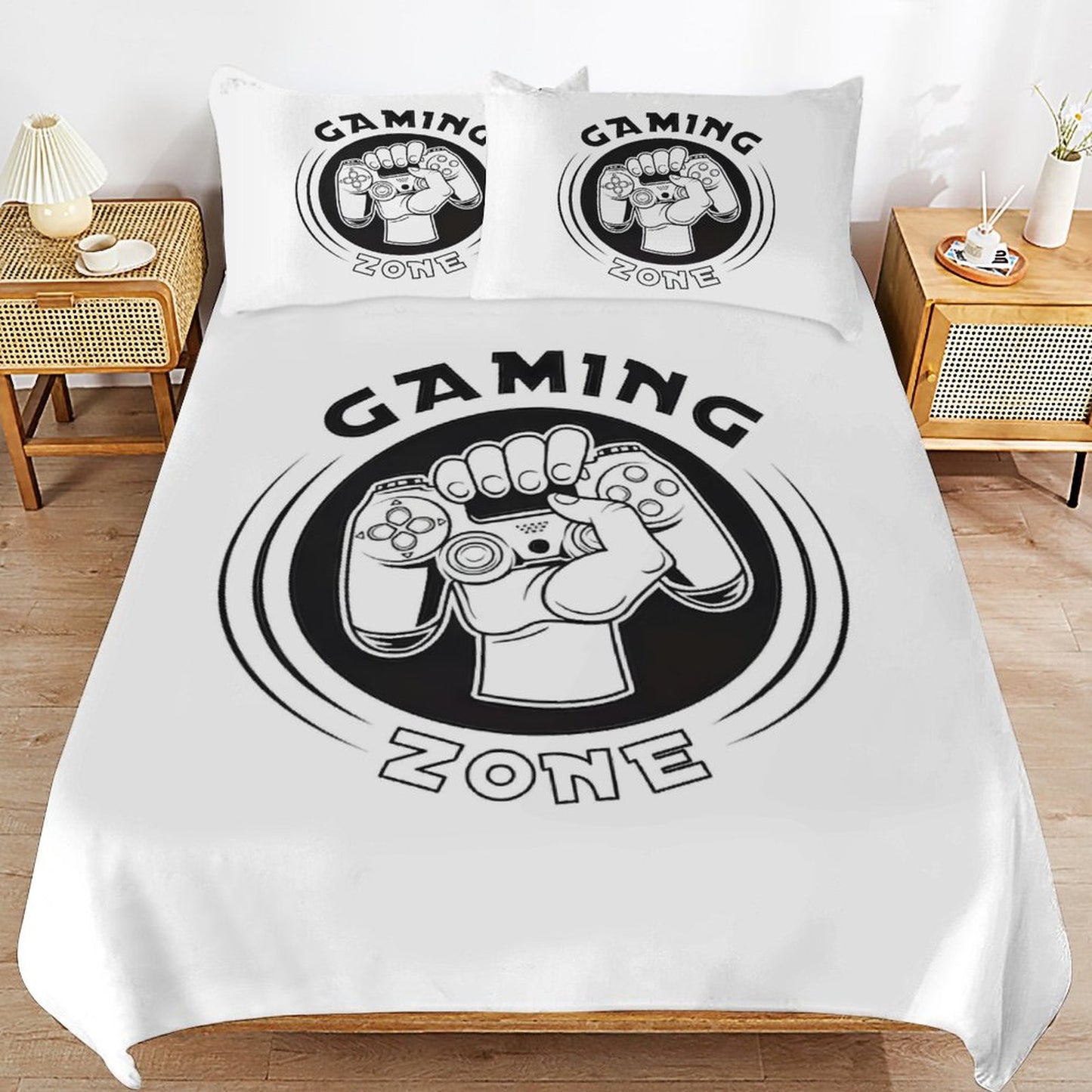 3-Piece Bedding Set-90"x90"/ 229x229cm (Dual-sided Printing)