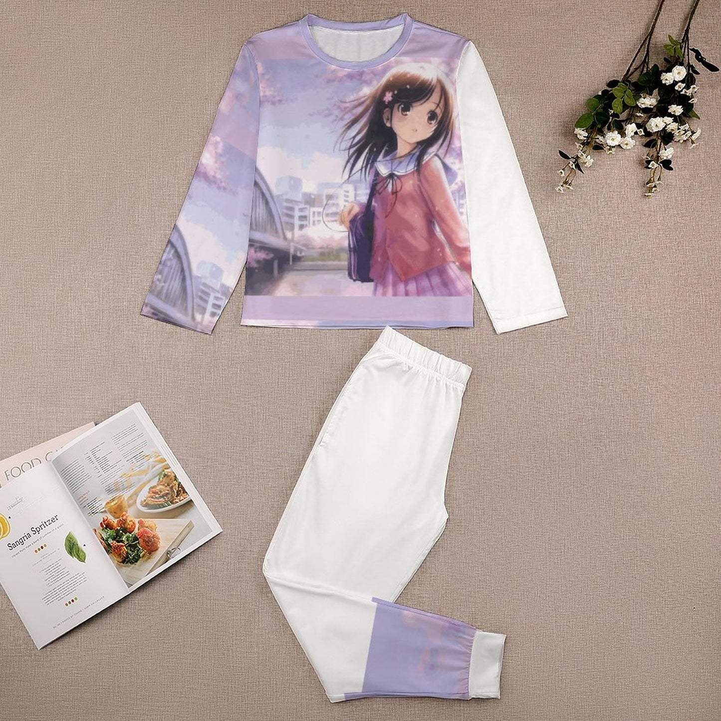 Long Sleeve Girls Nightwear JTZ (All-Over Printing)