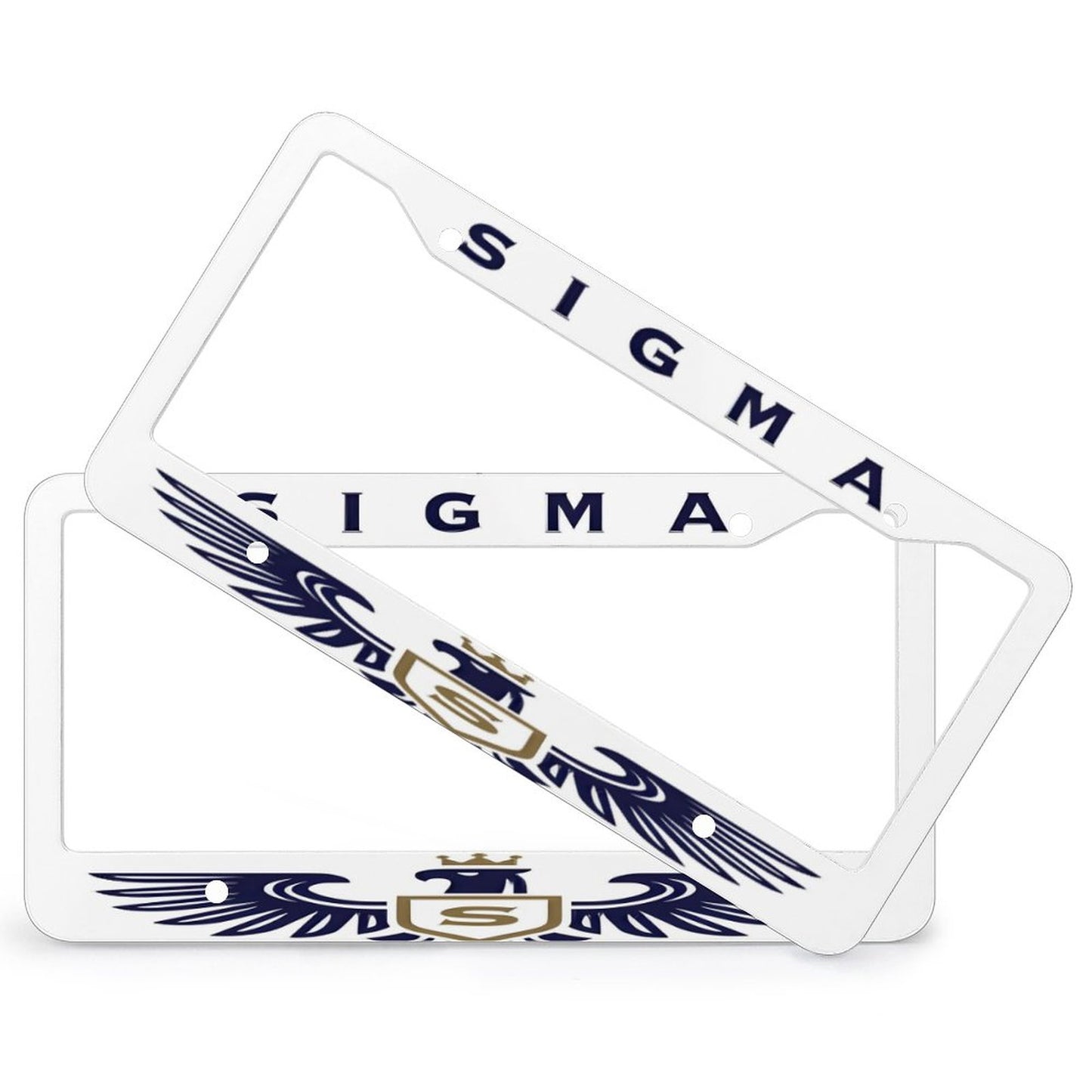 License Plate Frames with 4 Round Holes (1 Pair)