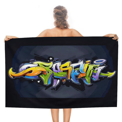 COLORFUL GRAFFITI Beach Towel