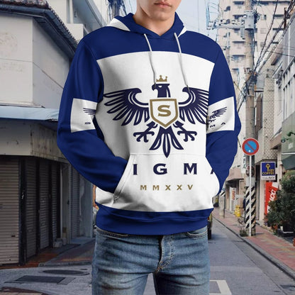 230gsm Men's Personalized Hoodie with Double-layer Cap (All-Over Printing)