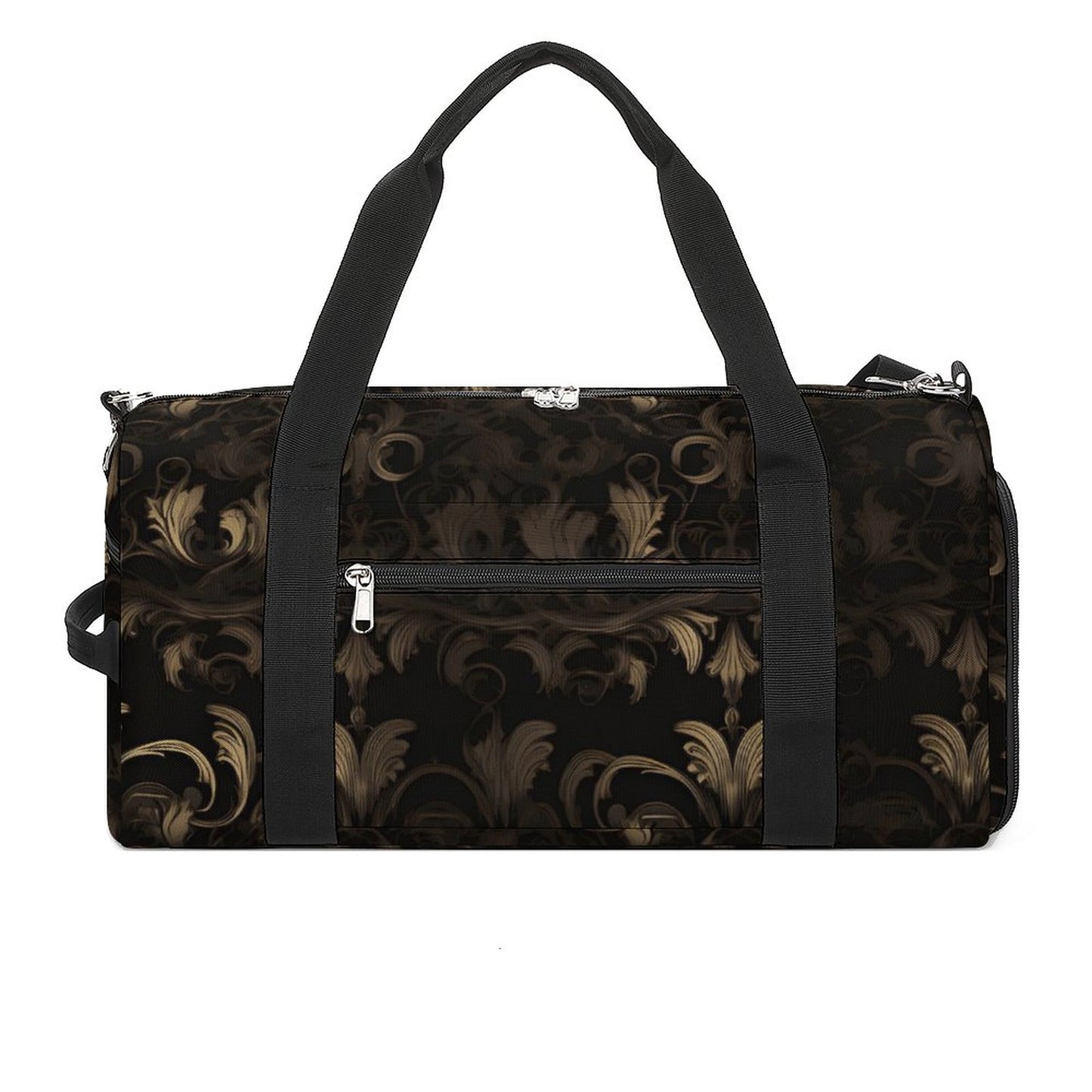 BLACK & GOLD ACCENT Oxford Gym Duffle Bag