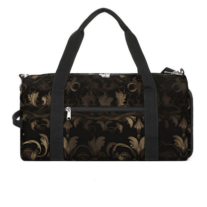 BLACK & GOLD ACCENT Oxford Gym Duffle Bag