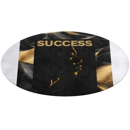 Round Coral Velvet Warm Floor Mat