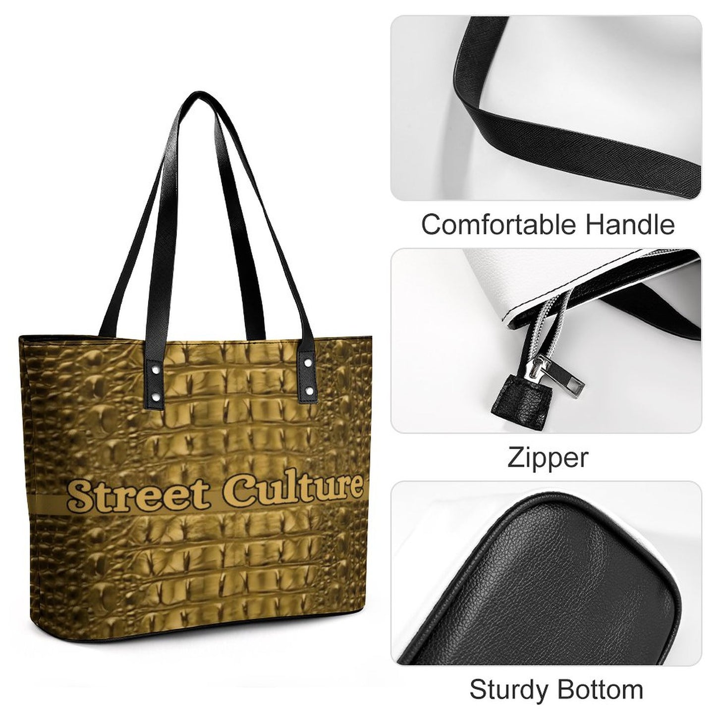STREET CULTURE Alligator Leather Women's Tote Bag or Pocketbook