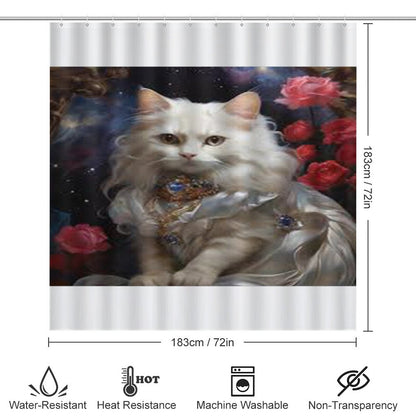 Shower Curtain Set with 3 Rugs