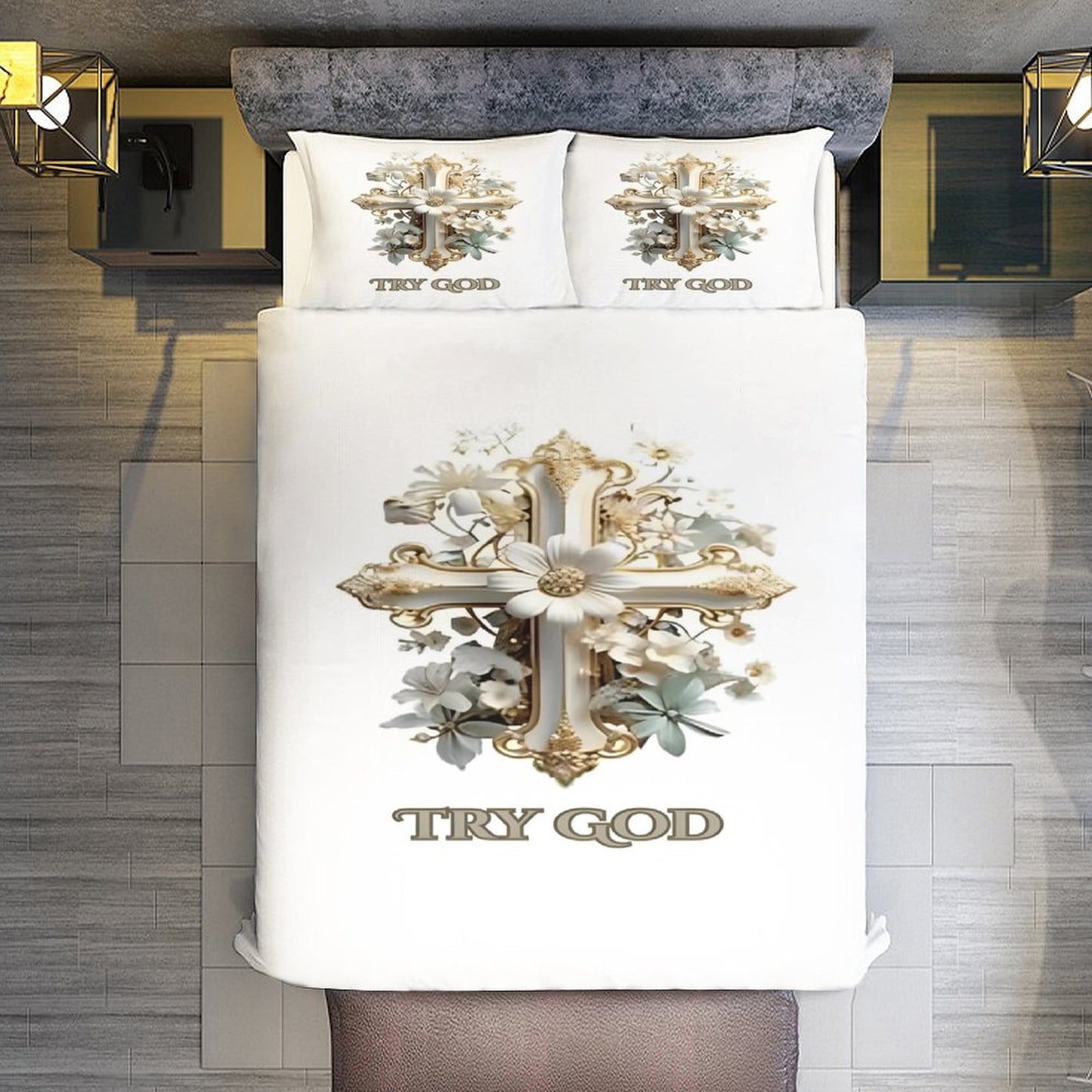 KING/CALIFORNIA KING 3-Piece Bedding Set-102"x90"/ 259x229cm (Dual-sided Printing)-