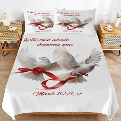 3-Piece Bedding Set-102"x90"/ 259x229cm (Dual-sided Printing)